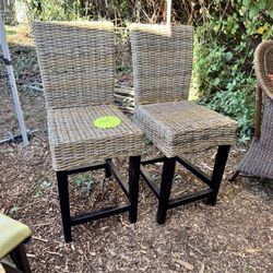 Pier One Rattan Counter Height Bar Stools Chairs