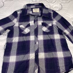 Arizona Jean Co. Purple Plaid Shirt