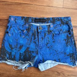 Rock And Republic Vtg Y2K Goth Grunge Graffiti Shorts Womens Sz 6 