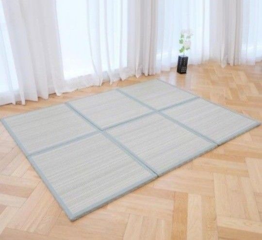 80" x 60" x 0.9" Japanese Tatami Futon Mat, Foldable Floor Sleeping Pad, Queen