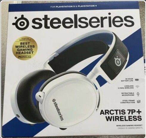 SteelSeries Arctis 7P+Bluetooth Wireless Gaming Headset For Playstation4/5 White