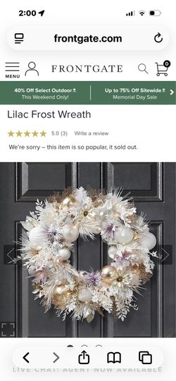 Front Gate Lilac Frost Wreath