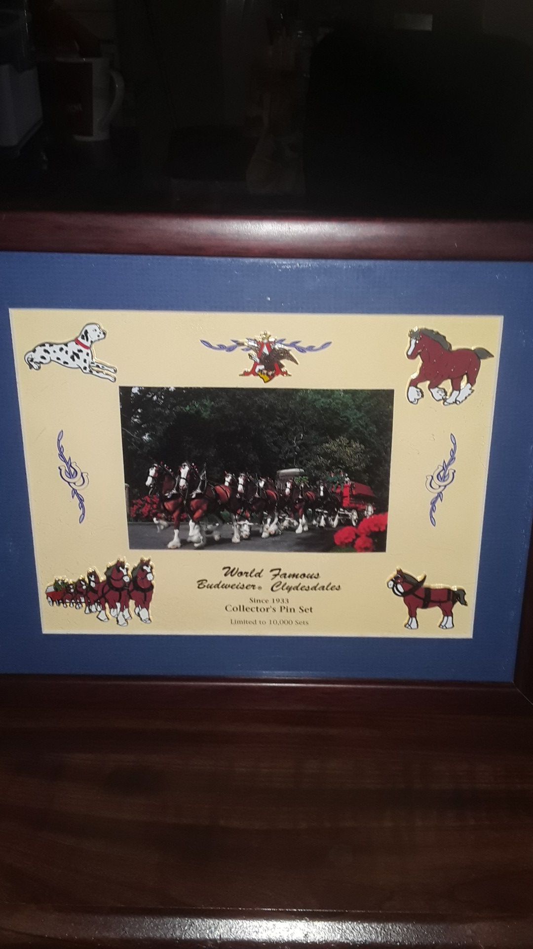 VINTAGE RARE WORLD FAMOUS BUDWEISER CLYDESDALES COLLECTORS PIN SET 1 OF 10,000 PRODUCED LIMITED EDITION