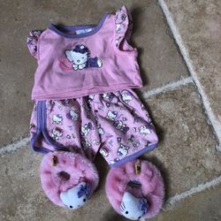 Six Build a bear outfits (girls) WITH shoes
