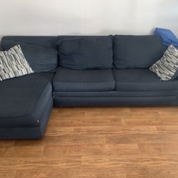 Navy Blue Sectional 