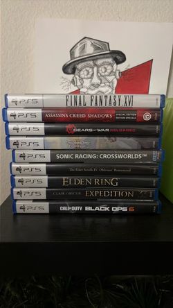Ps5 games Final Fantasy, Elden Ring, Call of Duty, Sonic, Assassin’s Creed