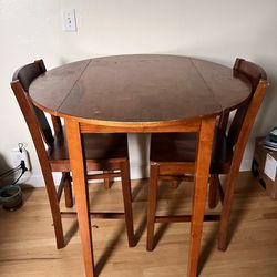 Wood Counter-Height Dining Table