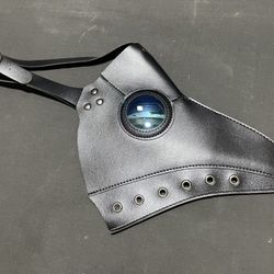 Plague Doctor Bird Mask Long Nose Beak Cosplay Steampunk Halloween Costume Black