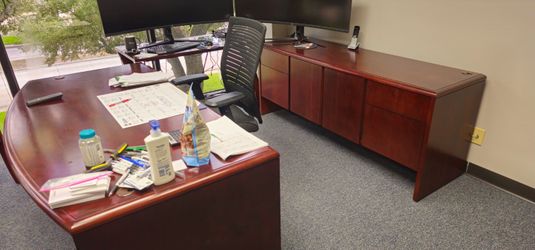 Nice desk and credenza