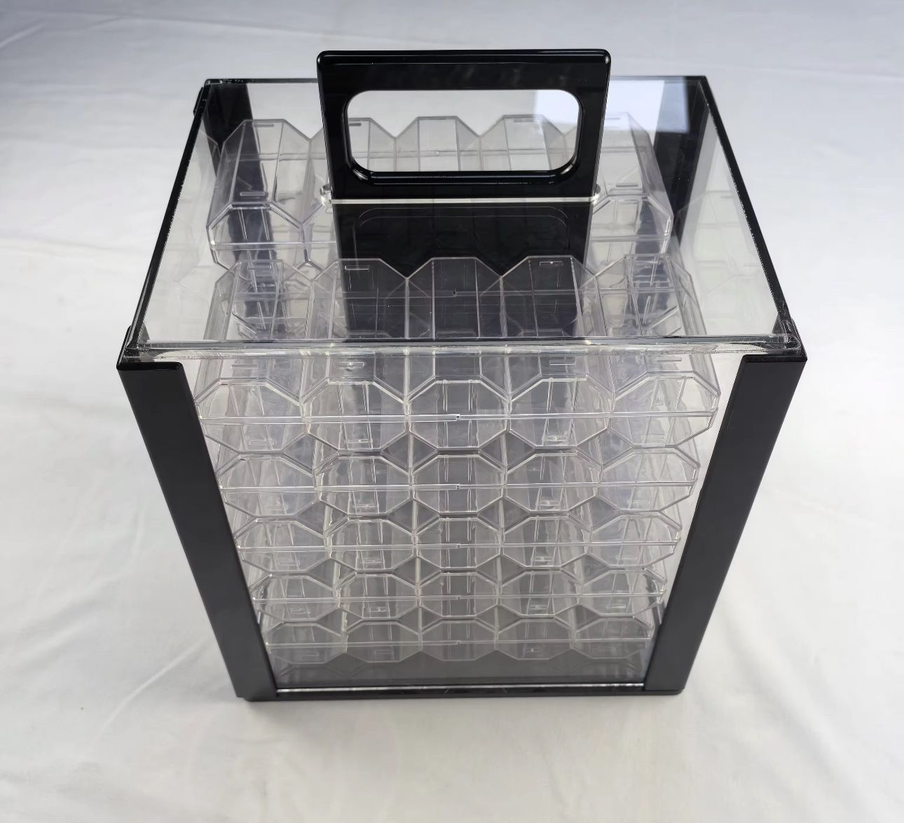 Acrylic poker chip case for 1000 x 43mm chips. Tubes included!