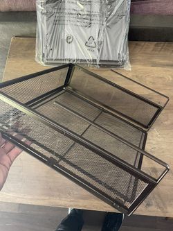 Utility Mesh Under Shelf Storage Shelf Bronze