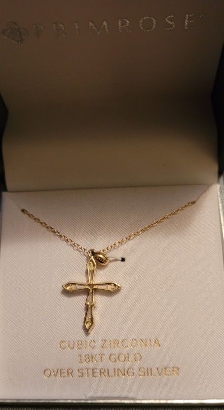 18 K Gold Cross In Box