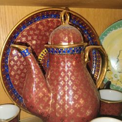 Hand painted In Thailand Tea Pot Set 