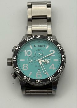 Nixon 51-30 Chrono, Silver and Turquoise
