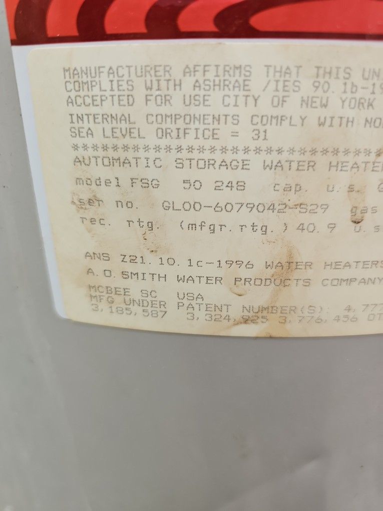 A.O.Smith 50 Gallon Hot Water Free Working Fine for Sale in Spring, TX -  OfferUp