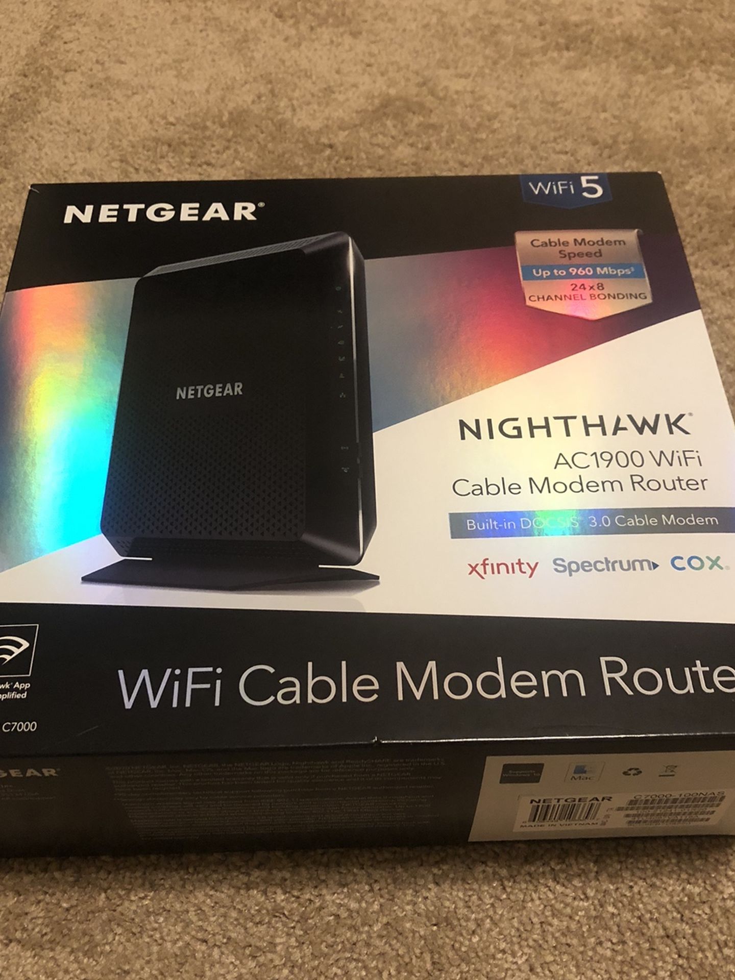 Netgear Nighthawk AC1900 WiFi Cable Modem Router