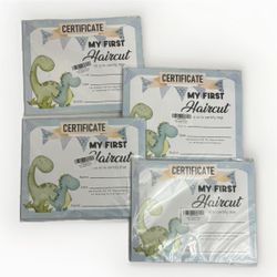 Lot Of 4 Pack (25 each, 100 total) My First Haircut Certificates