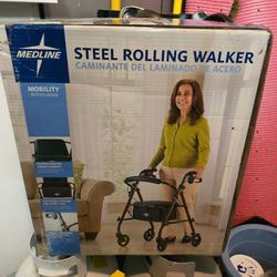 Medline steel wheeled walker