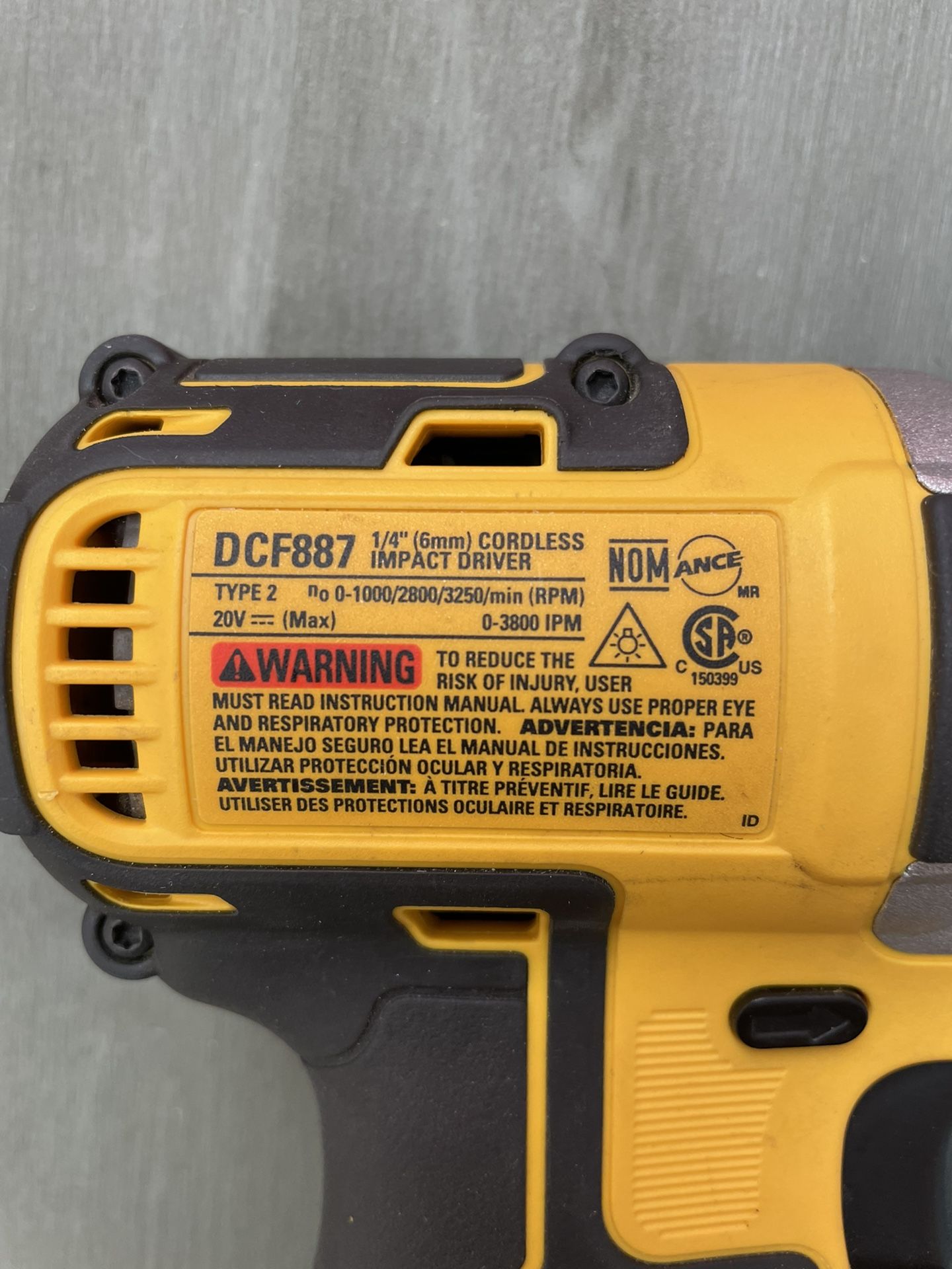 Dewalt 20v XR DCS887 Impact driver for Sale in Shasta CA OfferUp