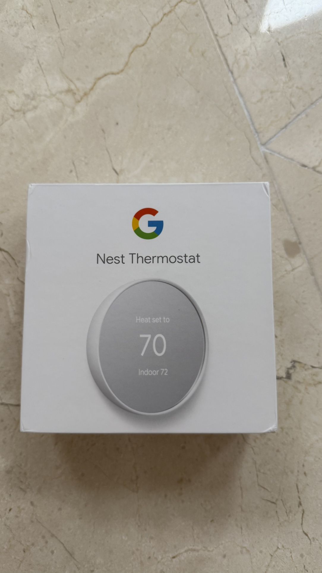 Google Nest Thermostat - Smart Thermostat for Home - Programmable Wifi Thermostat - Snow
