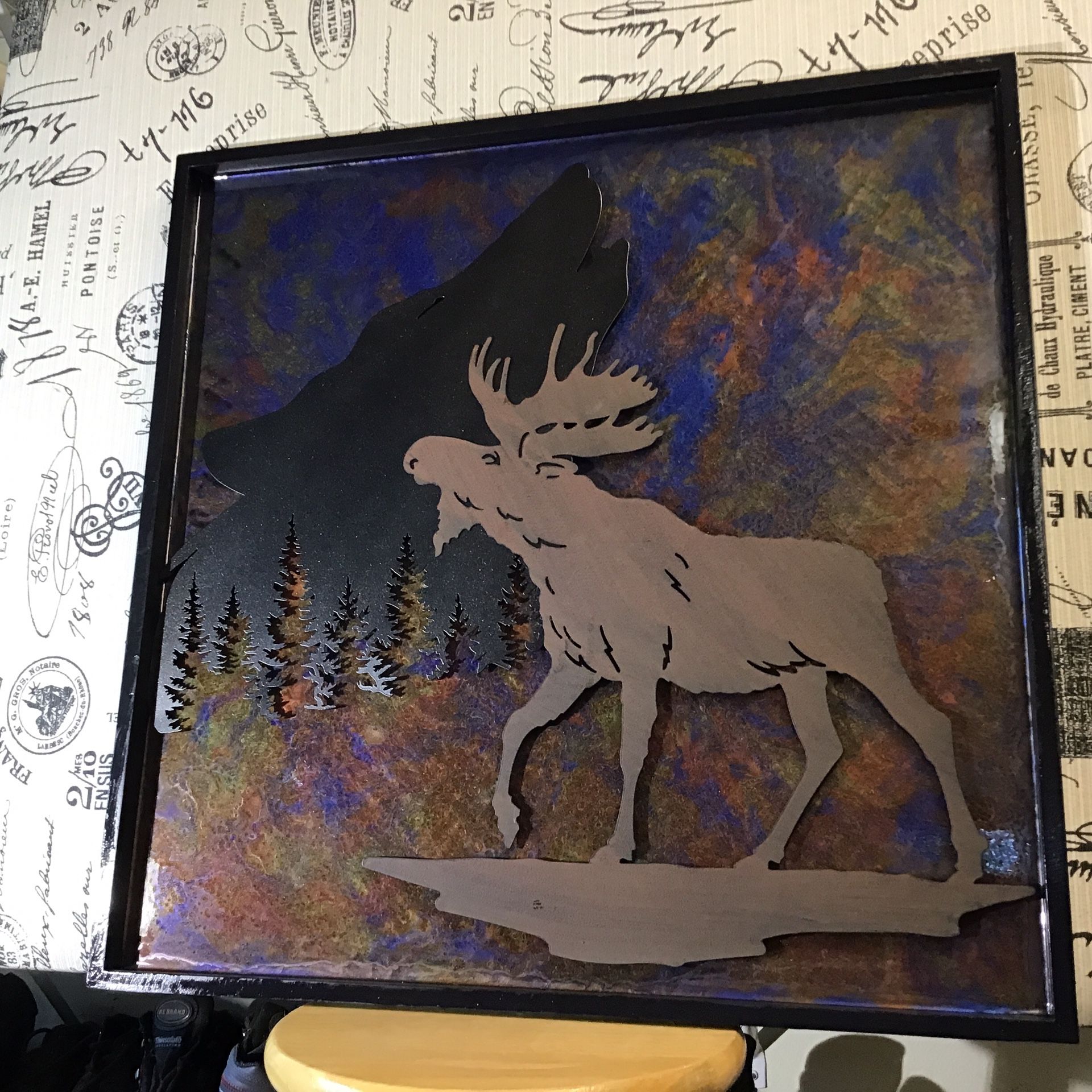 Wolf&Moose Woodland Resin Art 