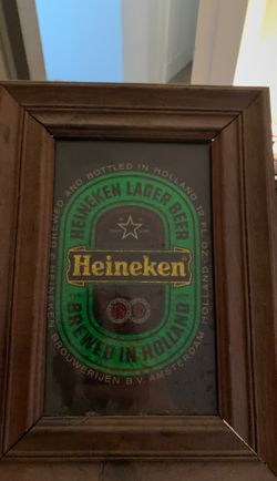 Heineken Stein Glass in frame