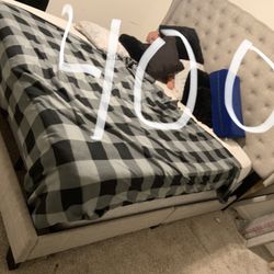 King Bed, Bed Frame, Box Spring, And Extra Parts/headboard