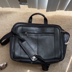 LEATHER SAMSONITE LAPTOP BAG 