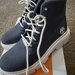 Timbaland Blue 5.5  Dark Blue Canvas With Box Brand New