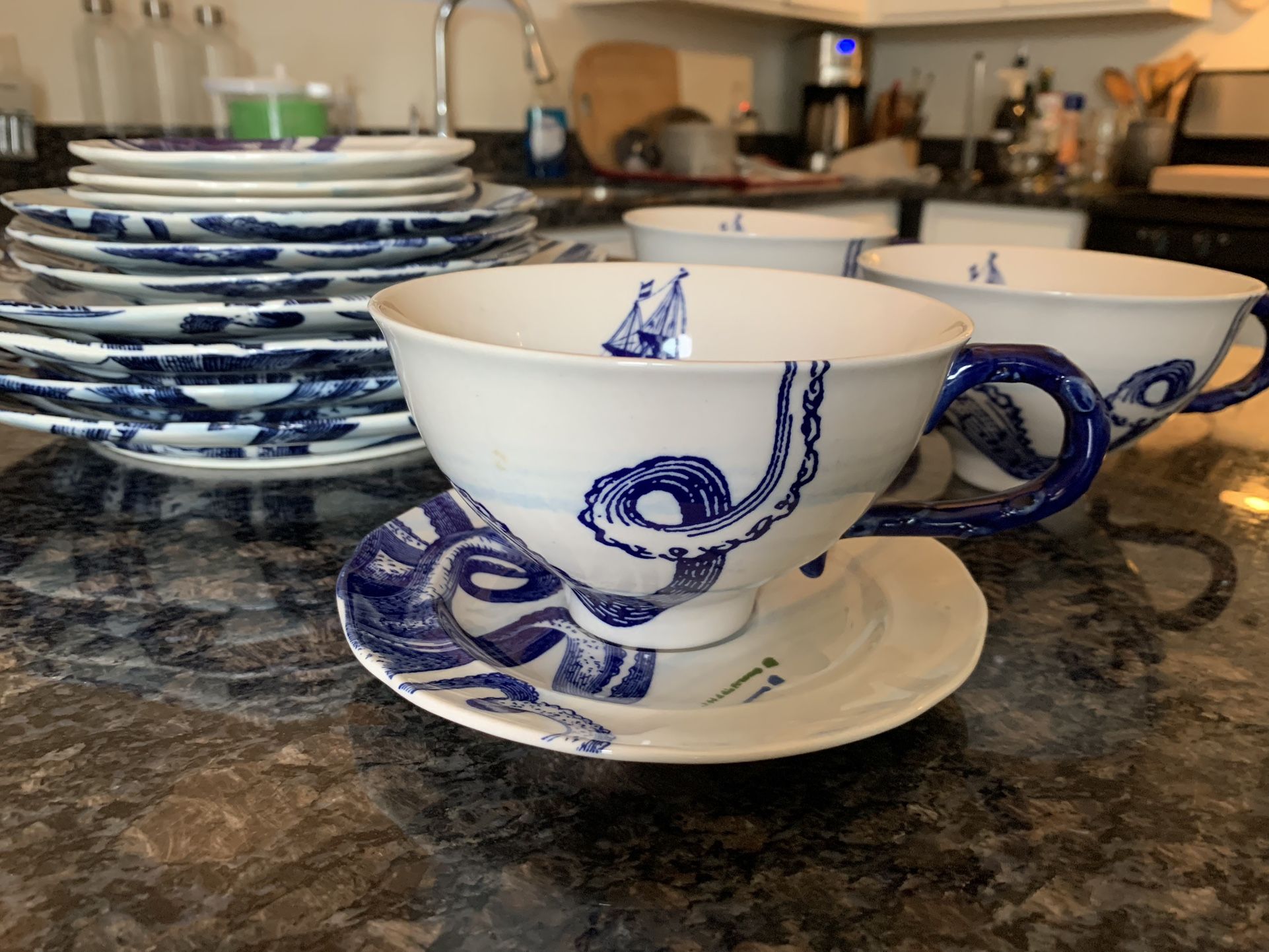 Plate Set From the Deep Anthropologie Octopus Kraken