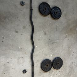 Weight set 45 pounds all together