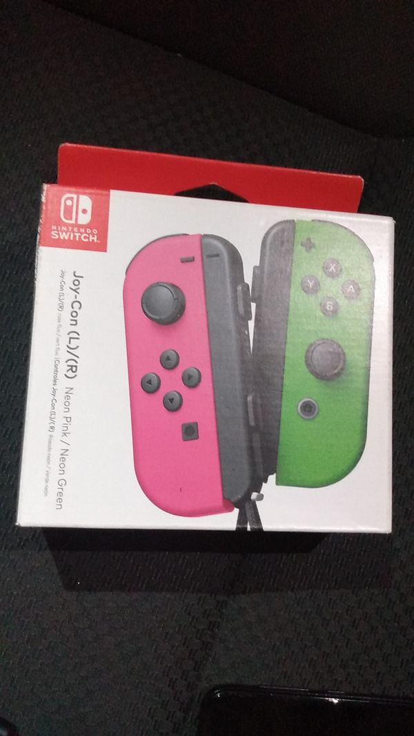 pink and green joycons