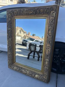 Large Vintage Ornate Gold Gilt Wall Mirror