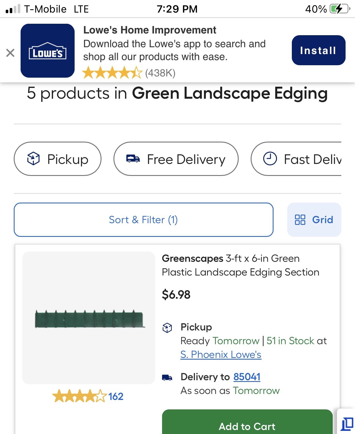 37 (3’x 6”) Landscape Edging Garden Lawn