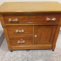 Antique English Oak Wash Stand