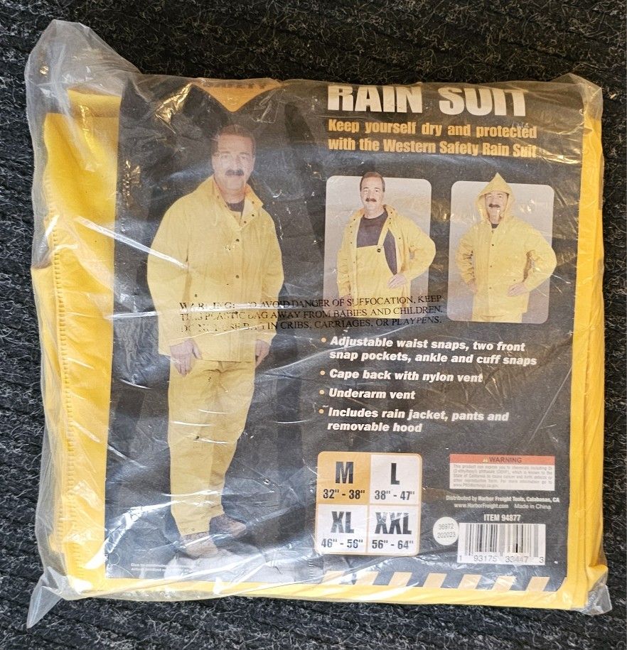 New Rain Suit Set - Top & Bottom - Size M