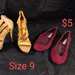 Flats & Heels Size 9