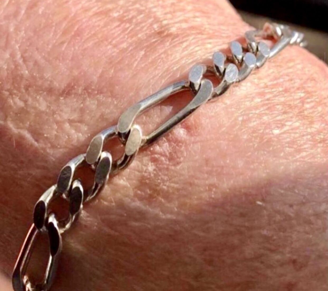 Inch Long Sterling Silver 925 Bracelet Grams Marked Italy