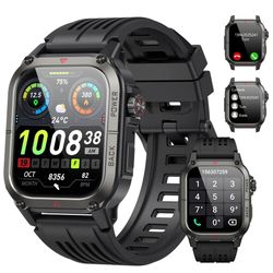New! Military Smart Watch - Answer/Make Calls 1.91'' HD Rugged Smart Watch for Android and iPhone