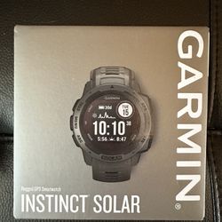 Garmin Solar Instinct Smartwatch Graphite Brand New 