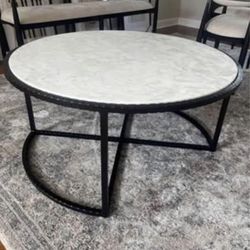 Marble Round Coffee Table - Everything must go!