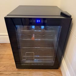 Wine Fridge 12 Bottles, Small Wine Cooler Refrigerator
