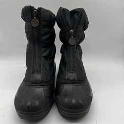 Sorel Women's Black Zip Up front Removable Liner Snow Boots Size 9