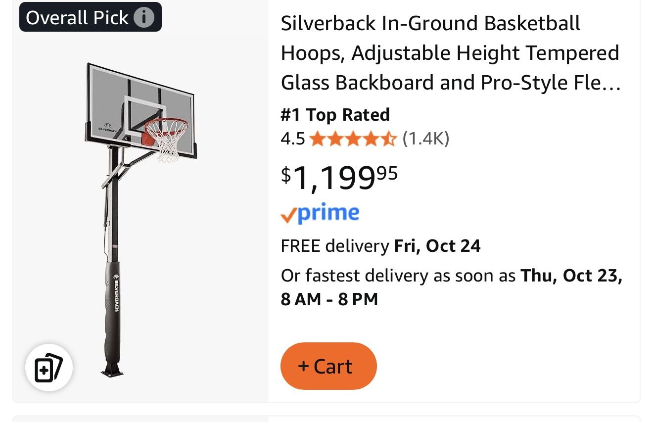 Silverback 60in In Ground Basketball Hoop