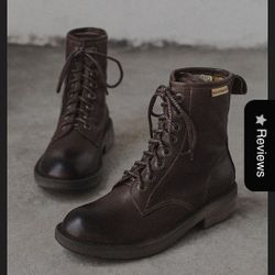 Womens New Dark Brown Vintage Style Boots