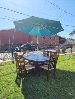 Mesa de 6 sillas con tapiz de nailo