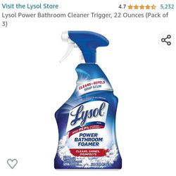 Lysol Power Bathroom Cleaner Trigger, 22 Ounces (Pack of 3)
