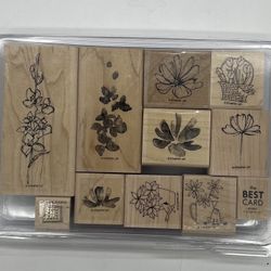 Stampin Up Fast and Fabulous Set, 6 wood block stamps. 