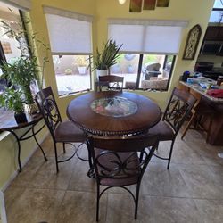 High Top Table & 4 Chairs Dining Set