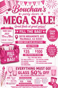 Yard sale this Saturday!